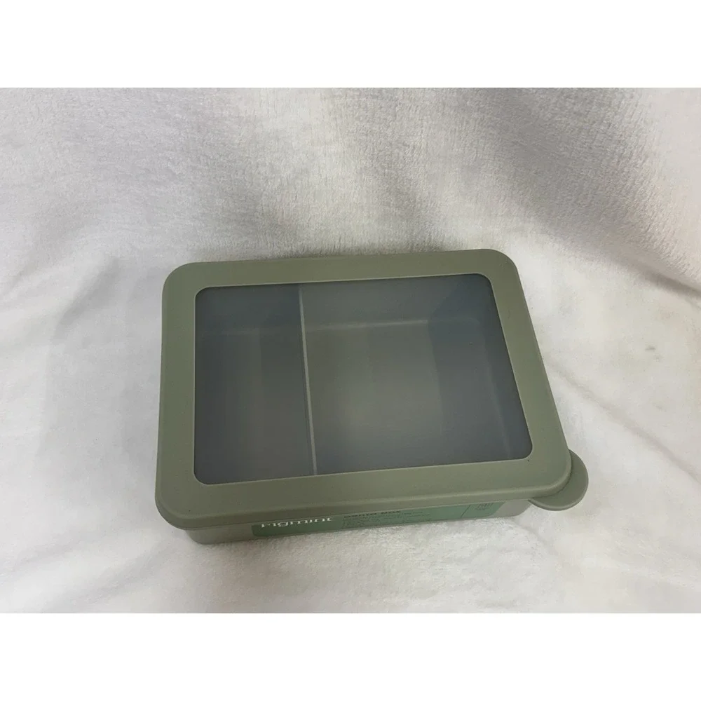 Figmint Green Snack Bento Boxes 2 Compartments Size 8